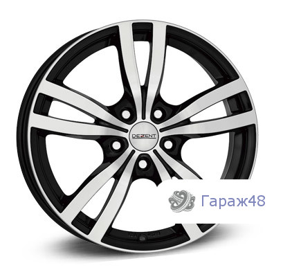 Dezent TC R16 / 6.5J PCD 5x108 ET 50 ЦО 70.1 Литые Черный с полированной лицевой поверхностью
